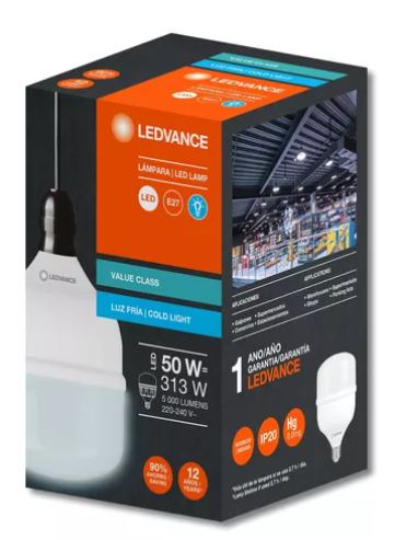 BULBO 50W E27 FRIA ALTA POTENCIA LEDVANCE (*)