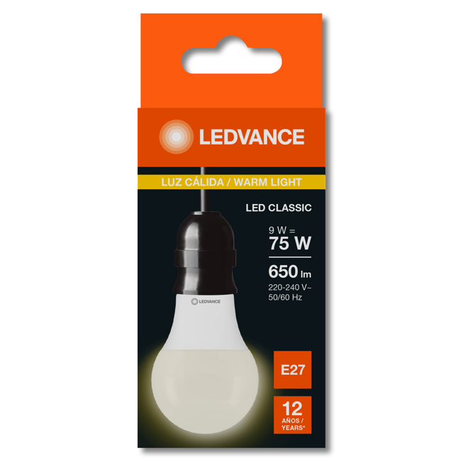 BULBO 9W A60 E27 CALIDA CLASSIC LEDVANCE (*)